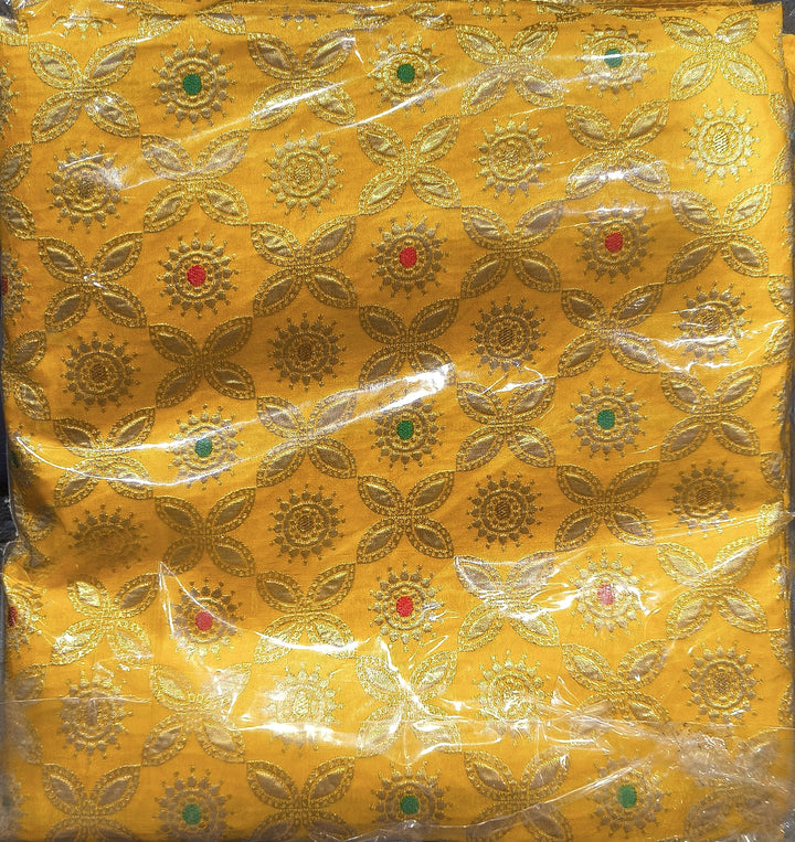 Premium Golden Floral Embroidered Rumala Sahib for Guru Granth Sahib Ji