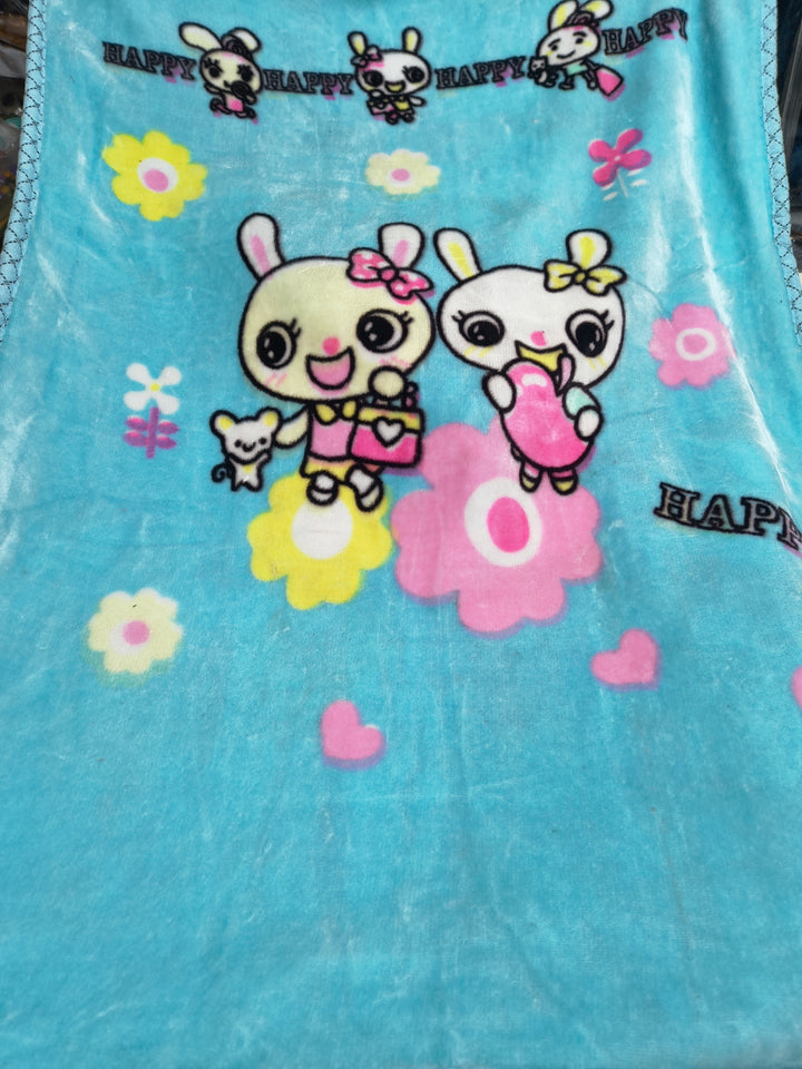 Happy Bunny Baby Blanket Soft Fleece Blanket for Newborn & Kids