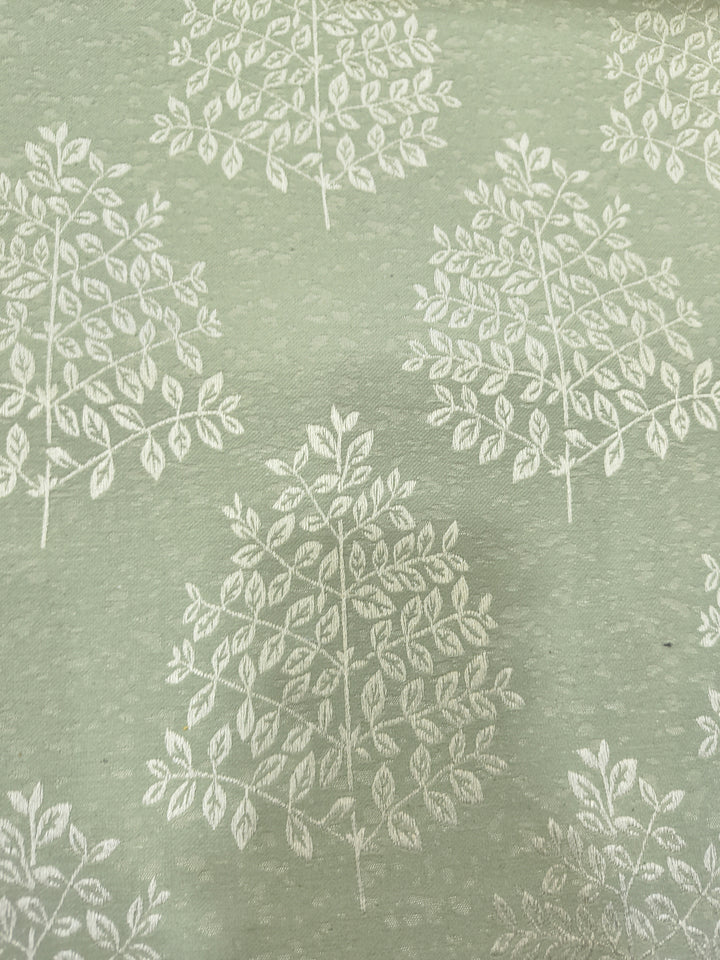 Green Floral Tree Pattern Curtain Fabric | Custom Length | Sold Per Metre