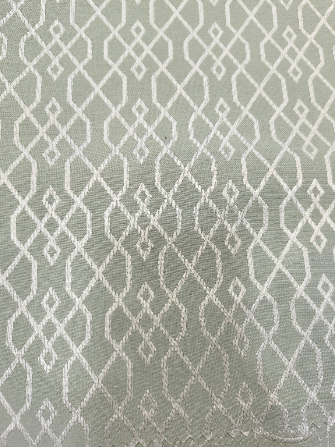Green Geometric Pattern Curtain Fabric | Custom Length | Sold Per Metre