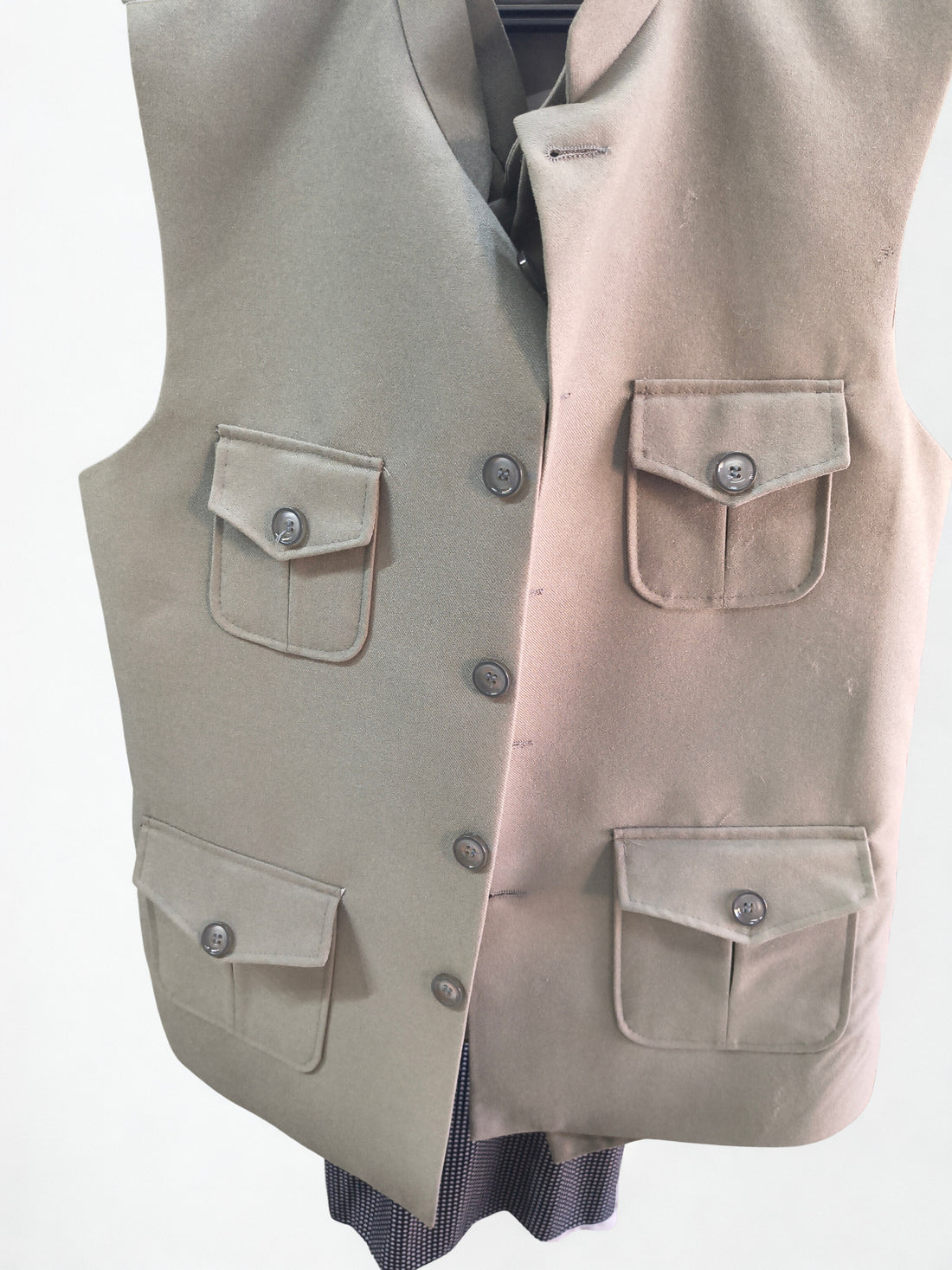 Men's Stone Grey Nehru Waistcoat – Premium Ethnic Jacket