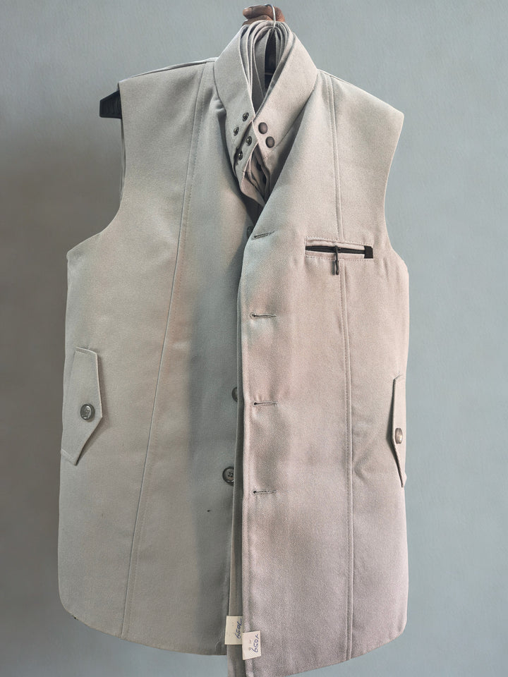Men's Light Grey Nehru Waistcoat – Classic Ethnic Jacket