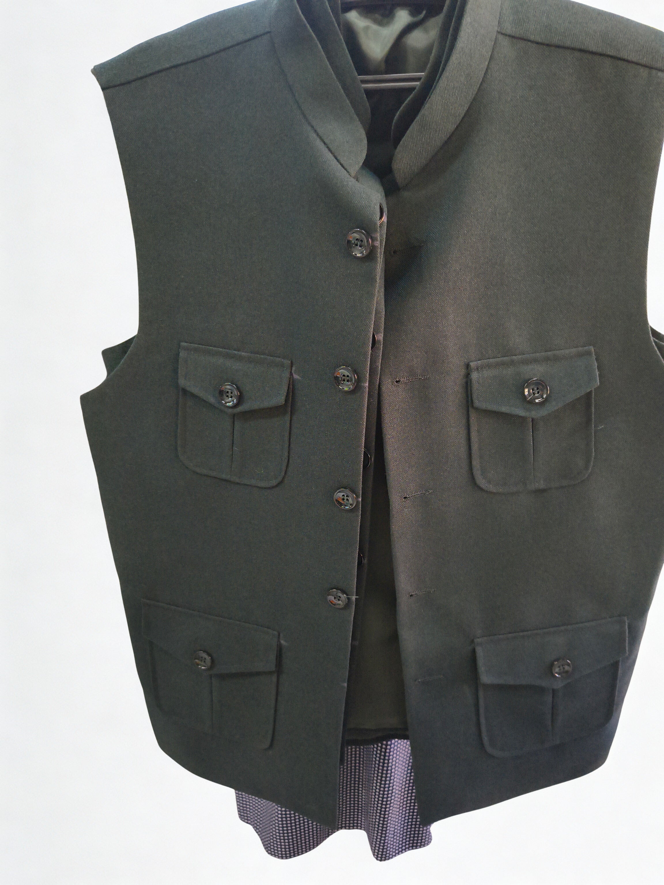 Men's Dark Green Nehru Waistcoat – Premium Ethnic Jacket