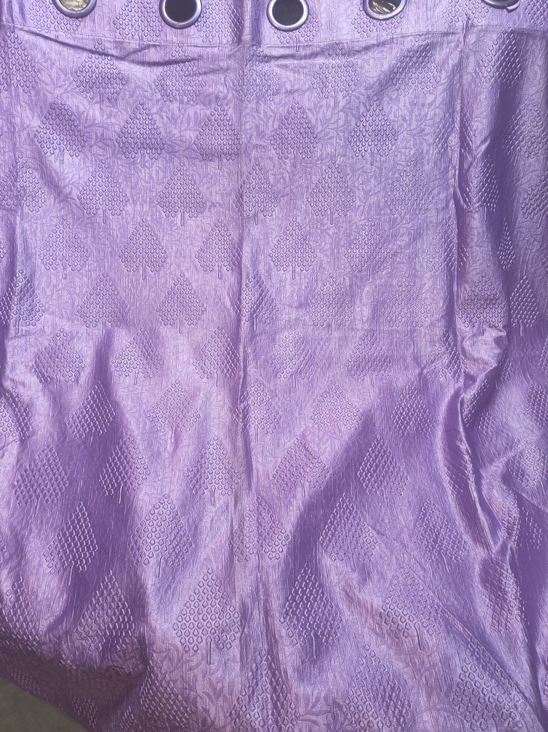 Purple Jacquard Pattern Curtain | 7 Feet | Eyelet Style | Price Per Piece