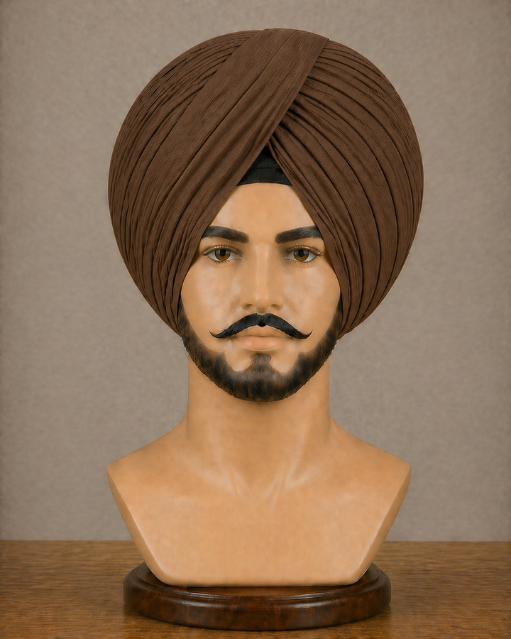 Brown Neela Ghora Turban Fabric – Premium Pagri Cloth