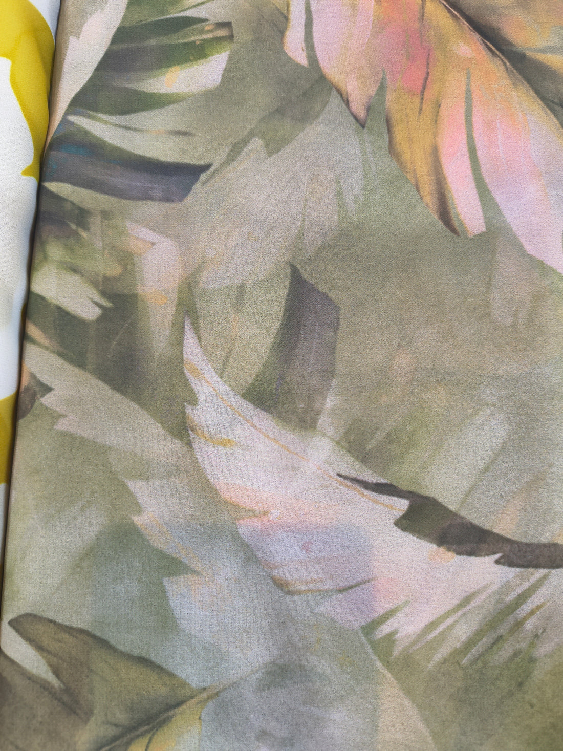 Pastel Abstract Printed Georgette Fabric (Per Meter)