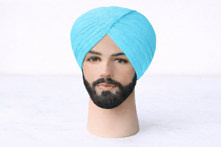 Aqua Blue Turban Fabric (Pagdi Cloth)