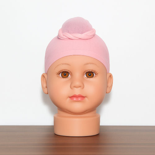 Baby Pink Cotton Tani Patka for Kids – Soft Sikh Head Scarf