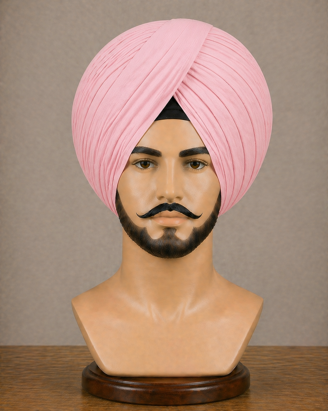 Baby Pink Neela Ghora Turban Fabric – Premium Pagri Cloth