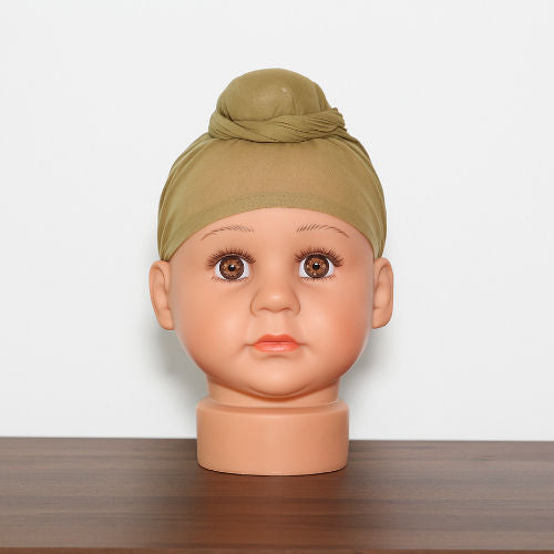Beige Cotton Tani Patka for Kids – Soft Sikh Head Scarf