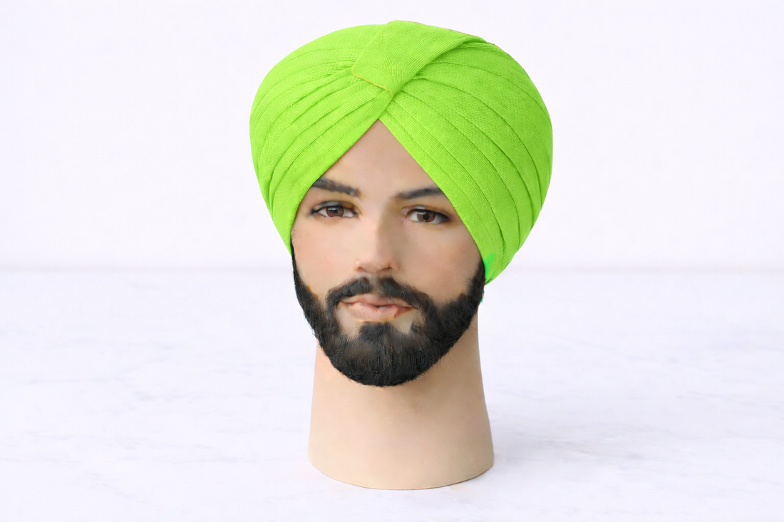 Bright Green Turban Fabric (Pagdi Cloth)