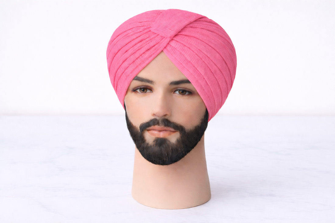 Bright Pink Turban Fabric (Pagdi Cloth)