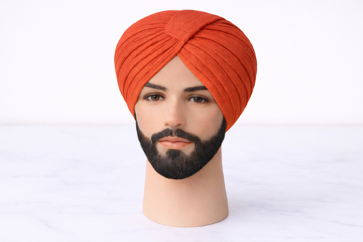 Dark Coral Turban Fabric (Pagdi Cloth)