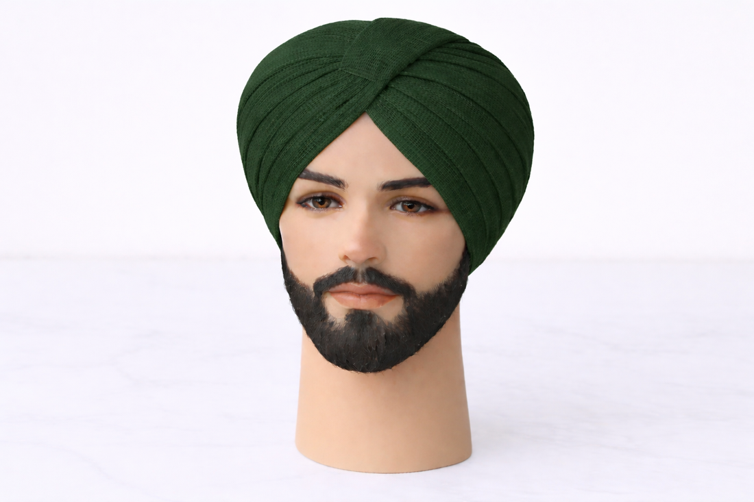 Dark Green Turban Fabric (Pagdi Cloth)