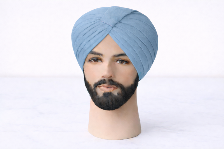 Dusty Blue Turban Fabric (Pagdi Cloth)
