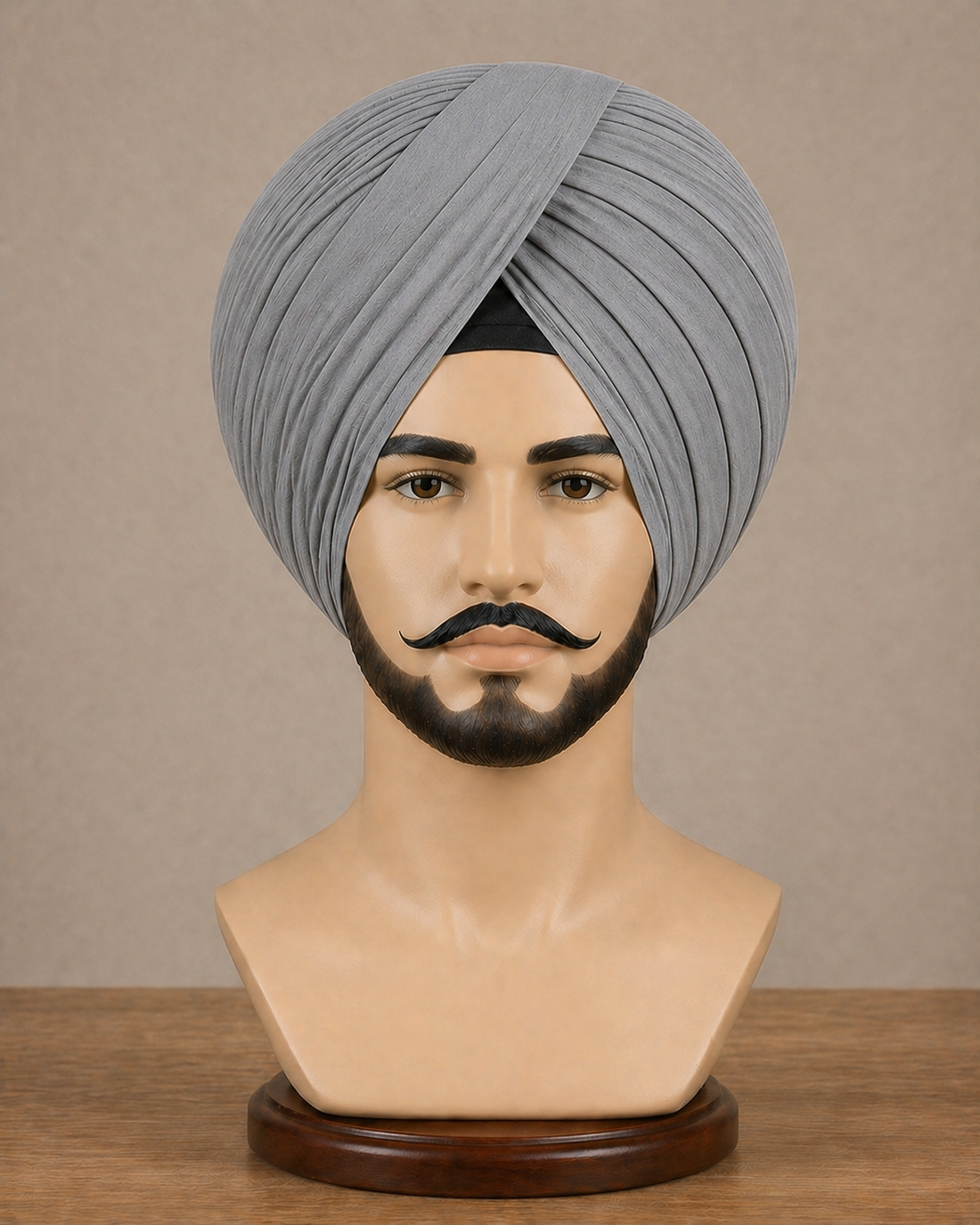 Grey Neela Ghora Turban Fabric – Premium Pagri Cloth