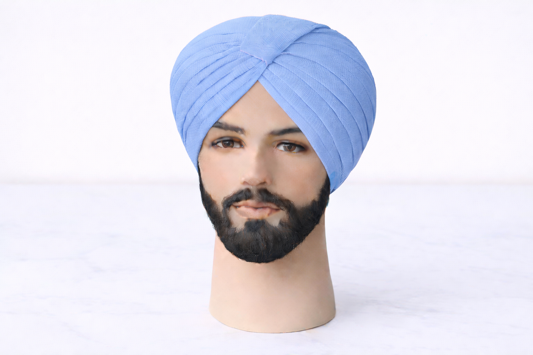 Light Blue Turban Fabric (Pagdi Cloth)