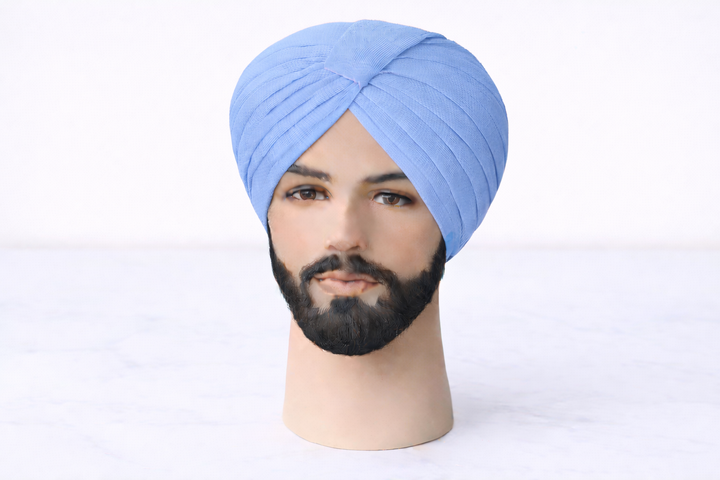 Light Blue Turban Fabric (Pagdi Cloth)
