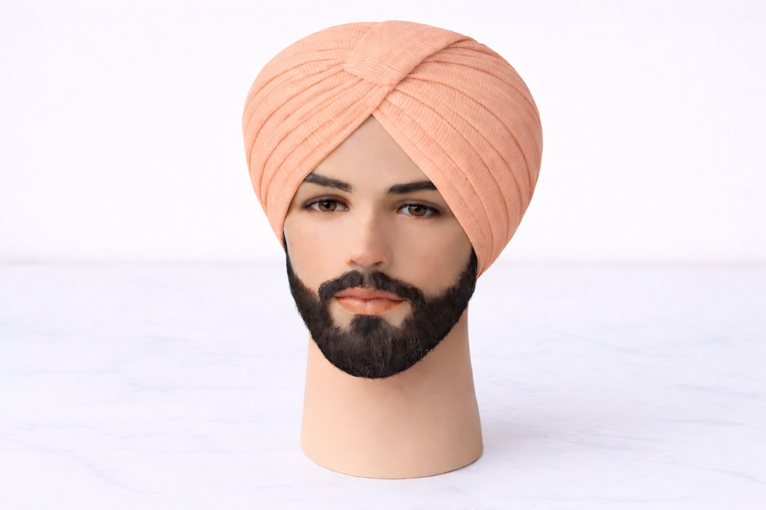 Light Blush Turban Fabric (Pagdi Cloth)