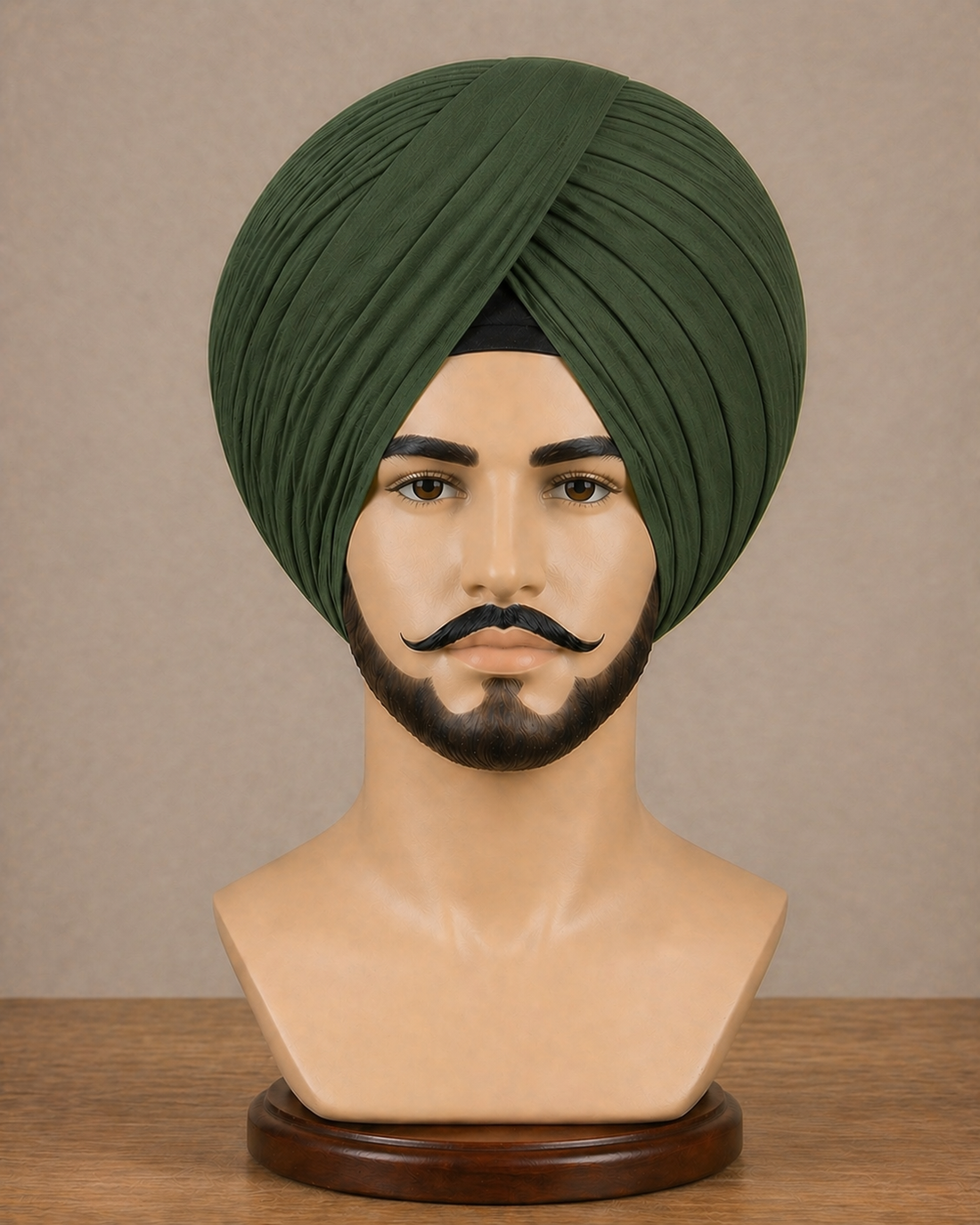 Mehndi Green Neela Ghora Turban Fabric – Premium Pagri Cloth