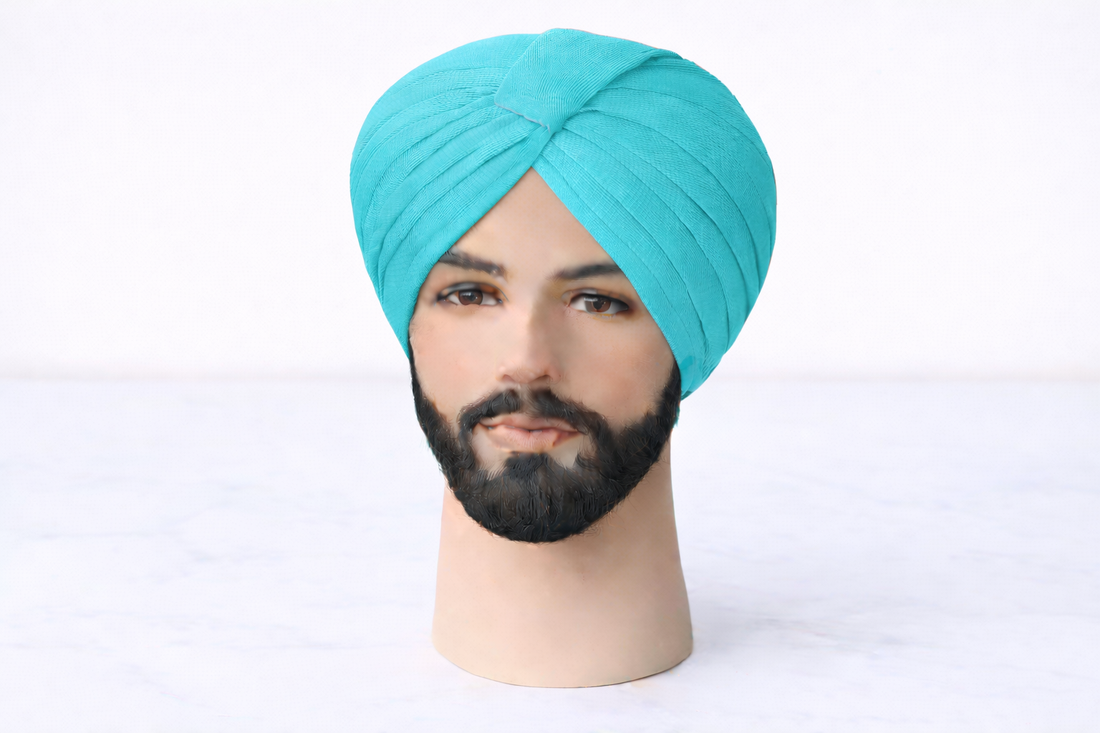 Teal Green Turban Fabric (Pagdi Cloth)