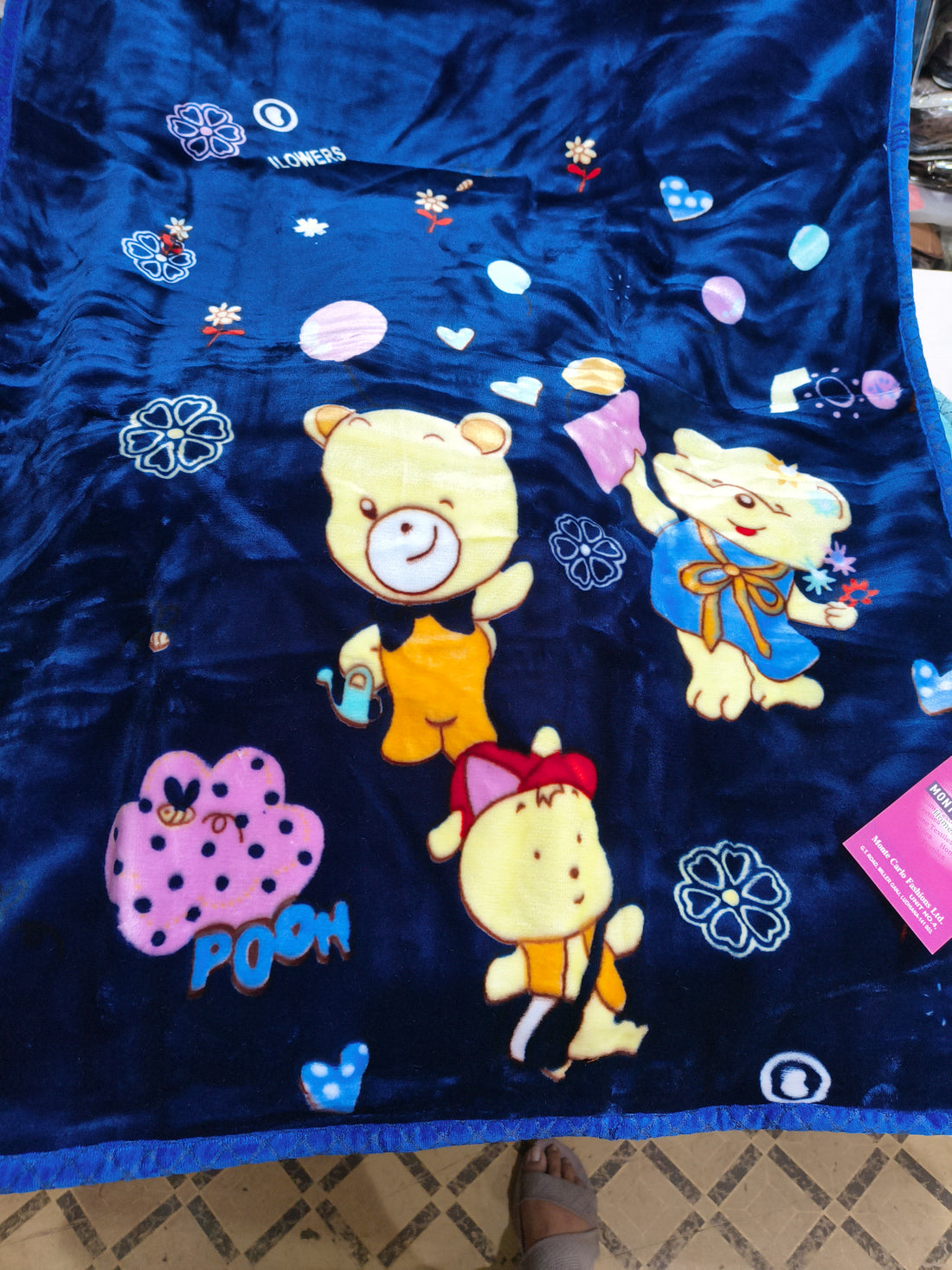 Cartoon Print Baby Blanket Soft Fleece Warm Blanket for Newborn & Kids