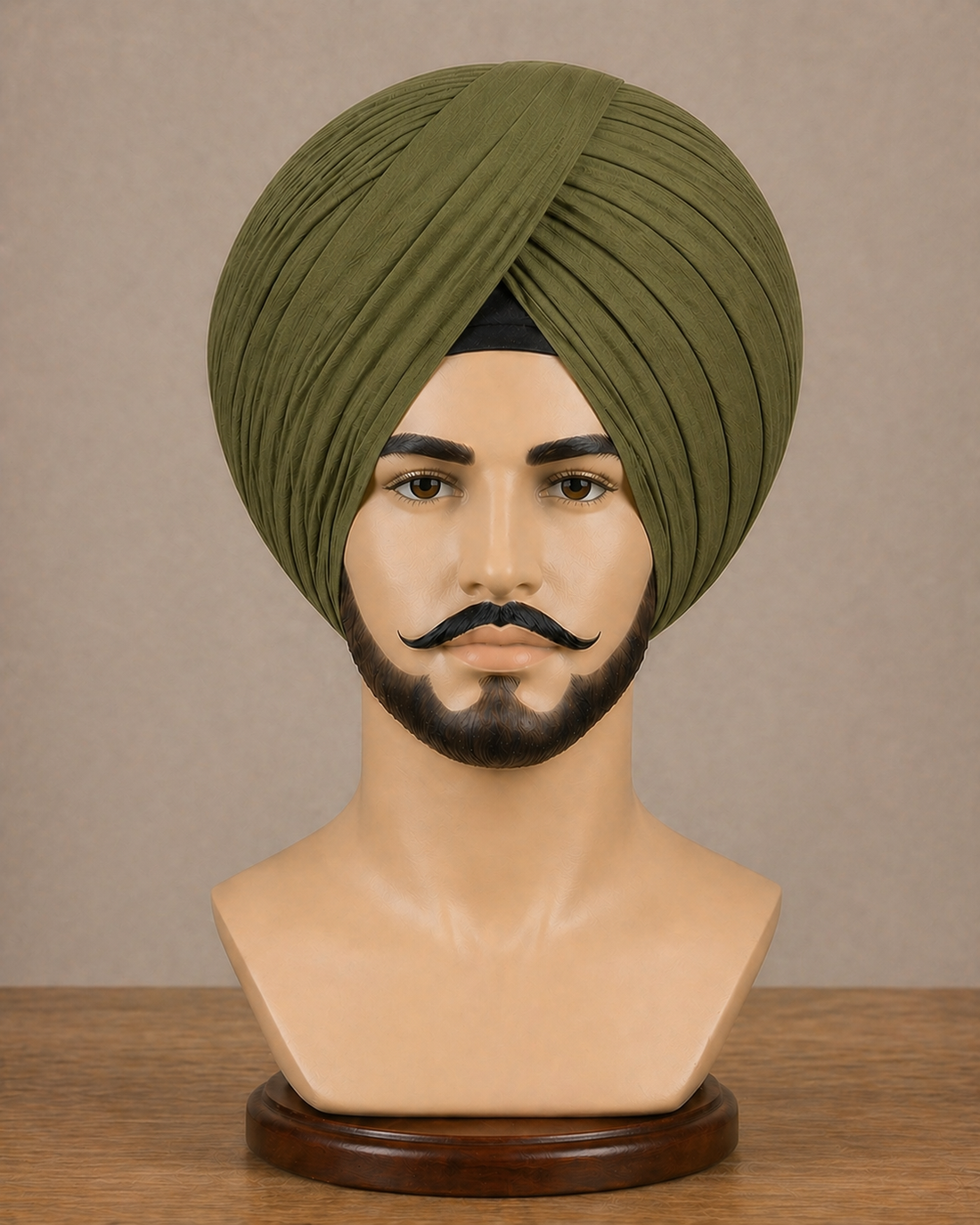 Olive Neela Ghora Turban Fabric – Premium Pagri Cloth