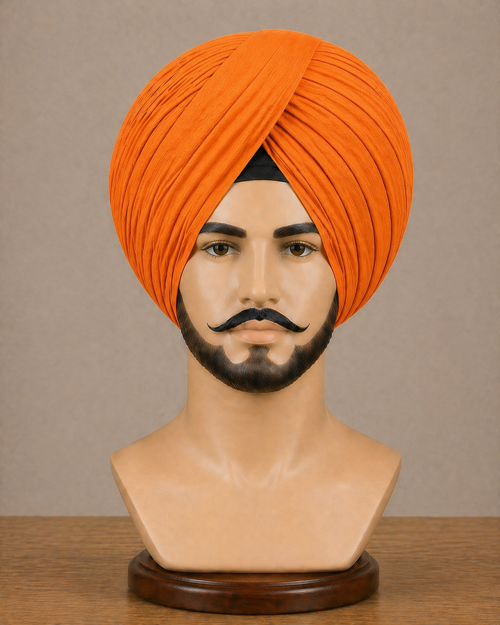 Orange Neela Ghora Turban Fabric – Premium Pagri Cloth