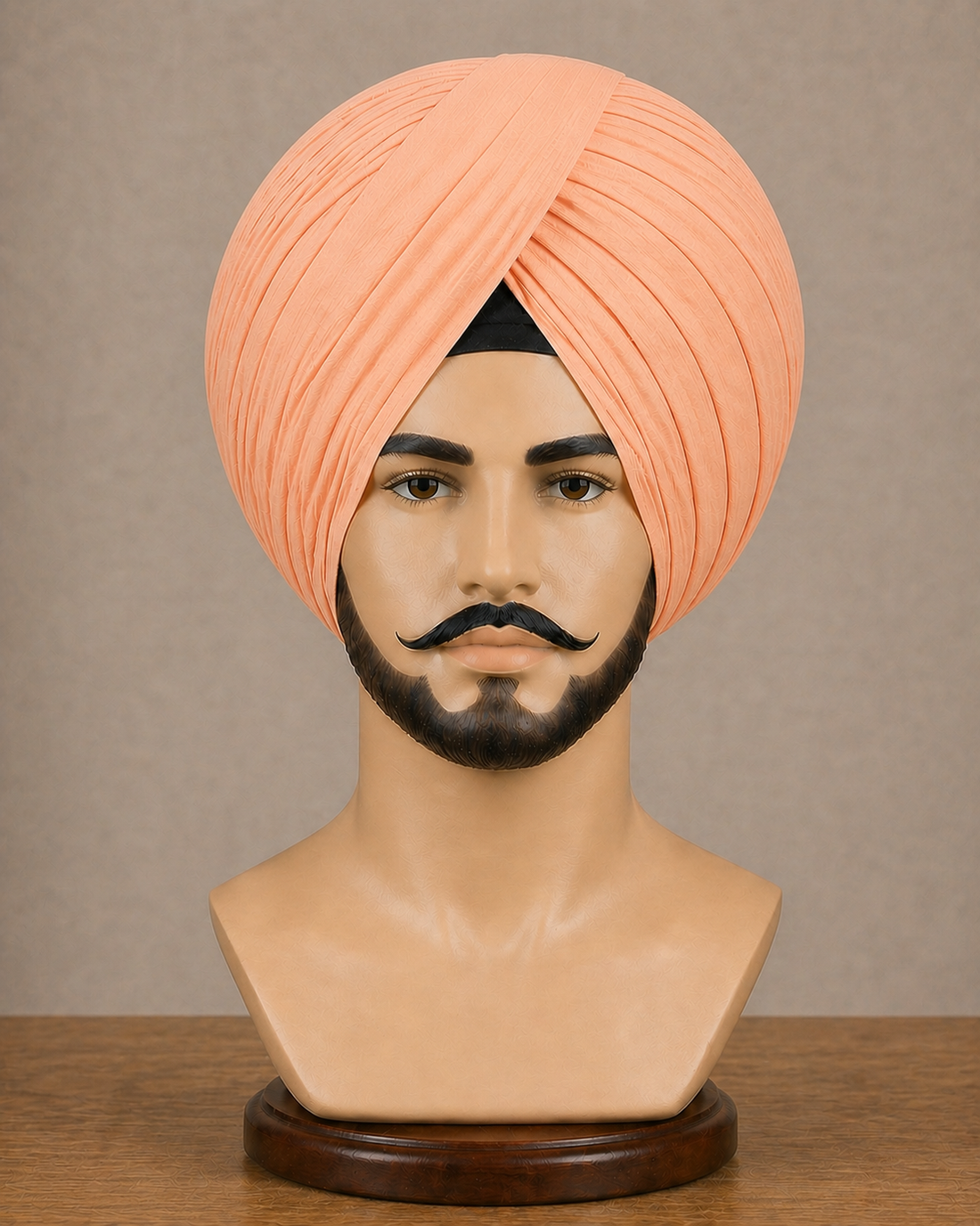Peach Neela Ghora Turban Fabric – Premium Pagri Cloth