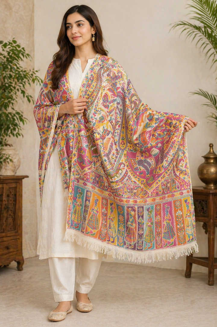 Premium Designer Printed Shawl – Traditional Heritage Collection