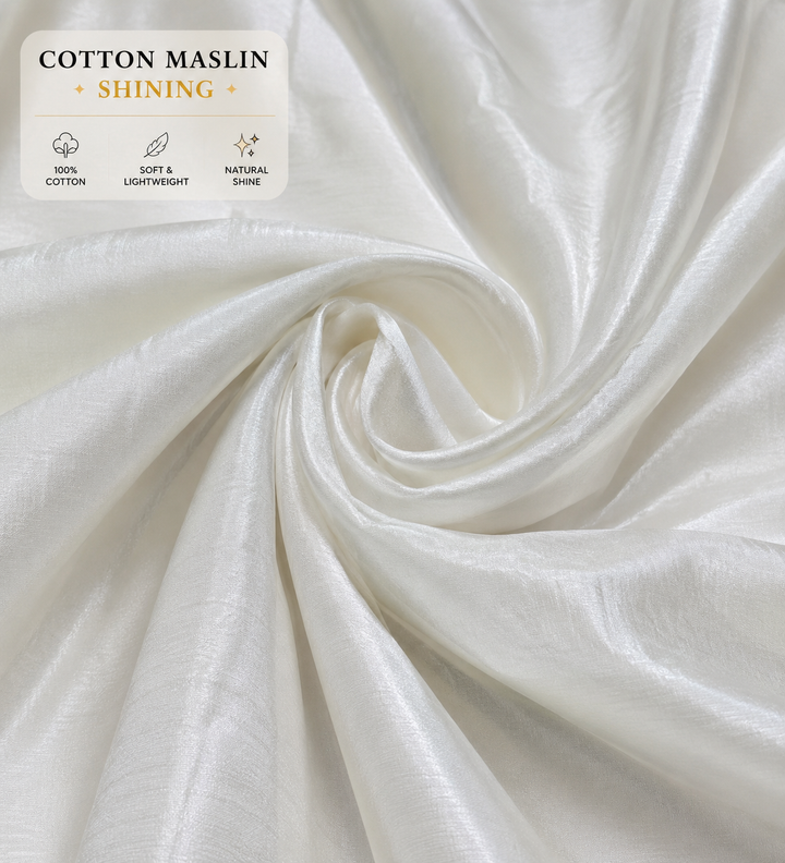 Cotton Maslin Shining Fabric