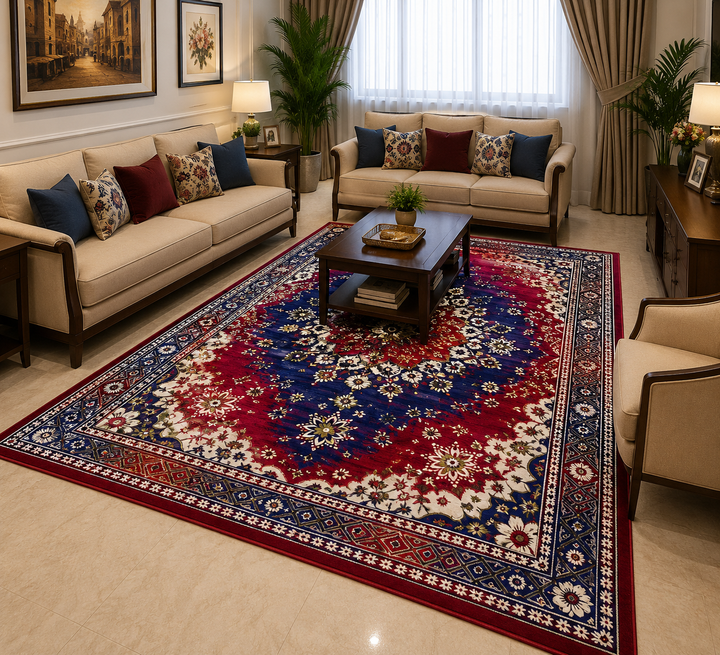 Floral Designer Carpet – 5 × 7 ft