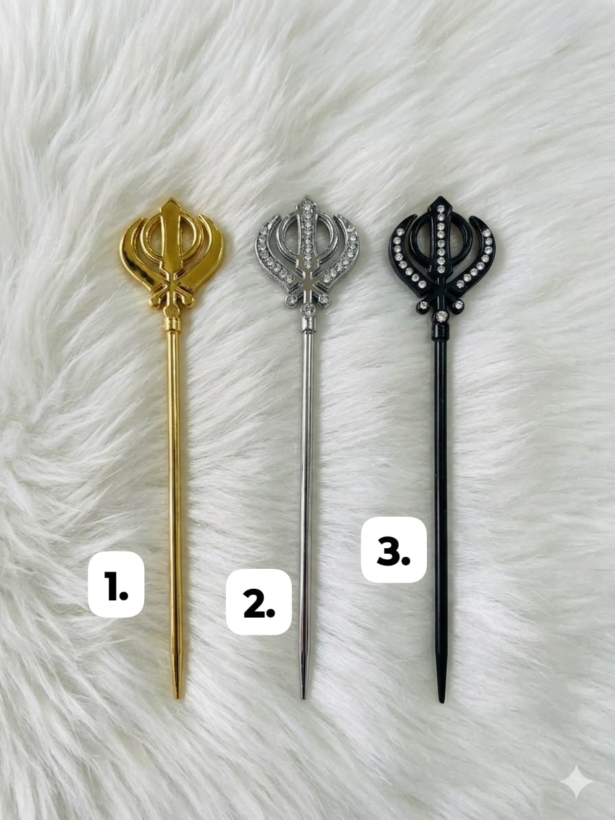 Khanda-style turban pins (Silai)