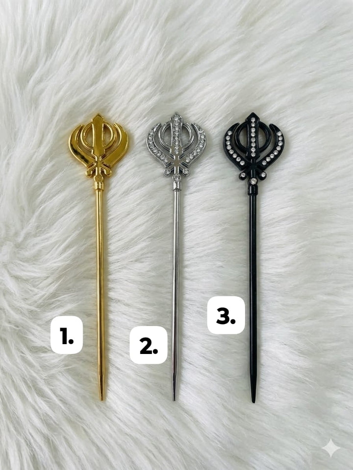 Khanda-style turban pins (Silai)