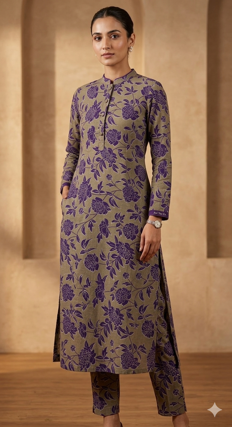 5 mtr allover cotton printed suit
