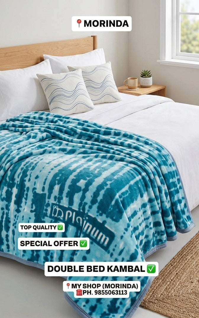 Platinum Edition Premium Tie-Dye Double Bed Blanket**