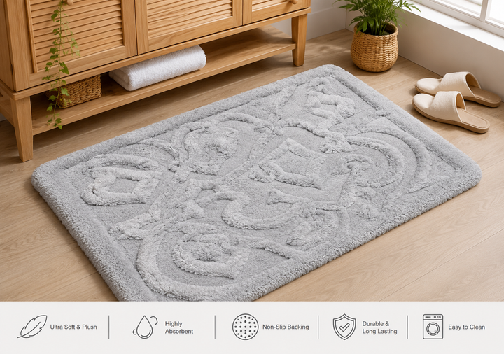 Elegant Ultra Soft Plush Floor Mat