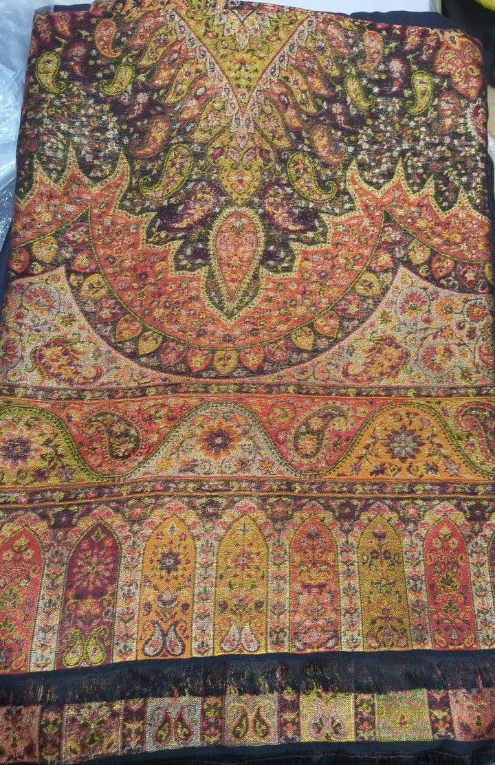 Royal Heritage Paisley Woven Shawl – Multicolor Elegance