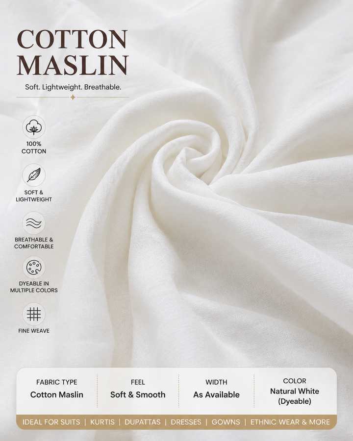 Cotton Maslin Fabric