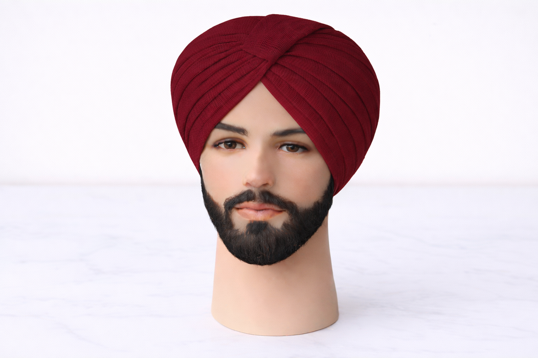 Ruby Red Turban Fabric (Pagdi Cloth)