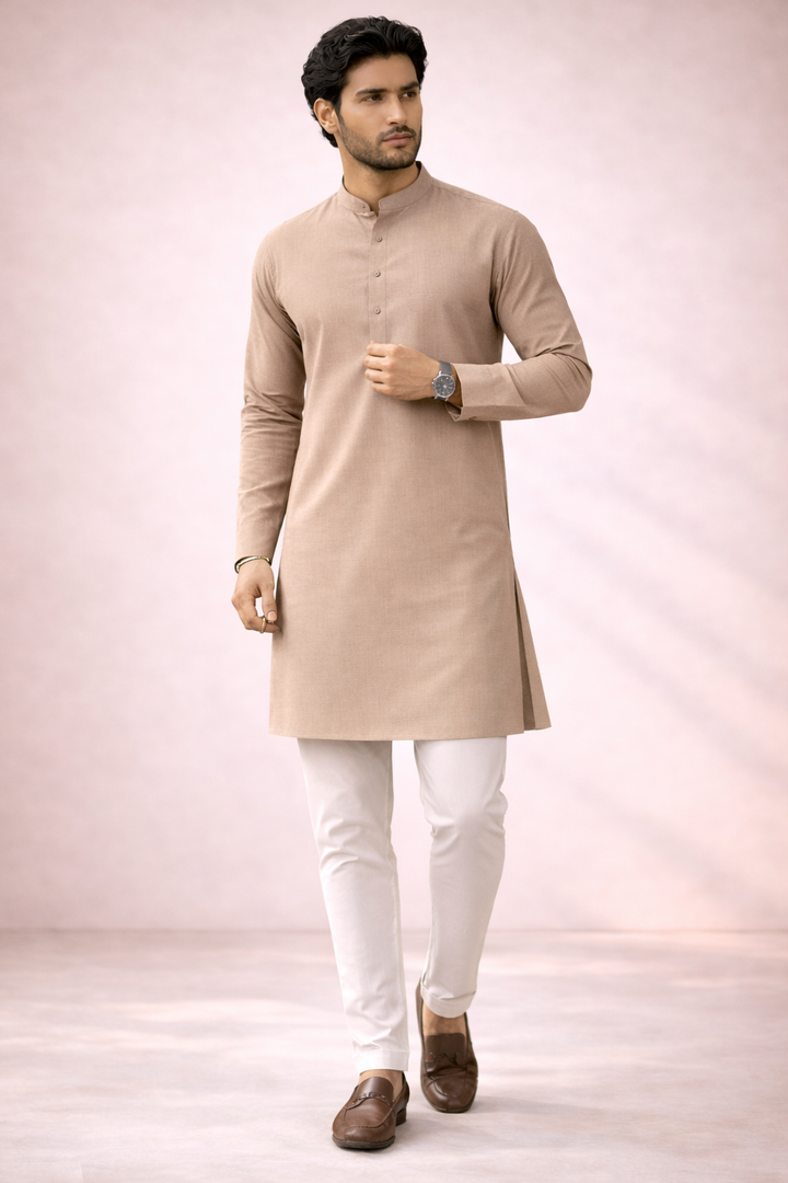 Premium Giza Cotton Fabric Setting Plaster for Kurta Pajama (58 Inch Width) Per Meter