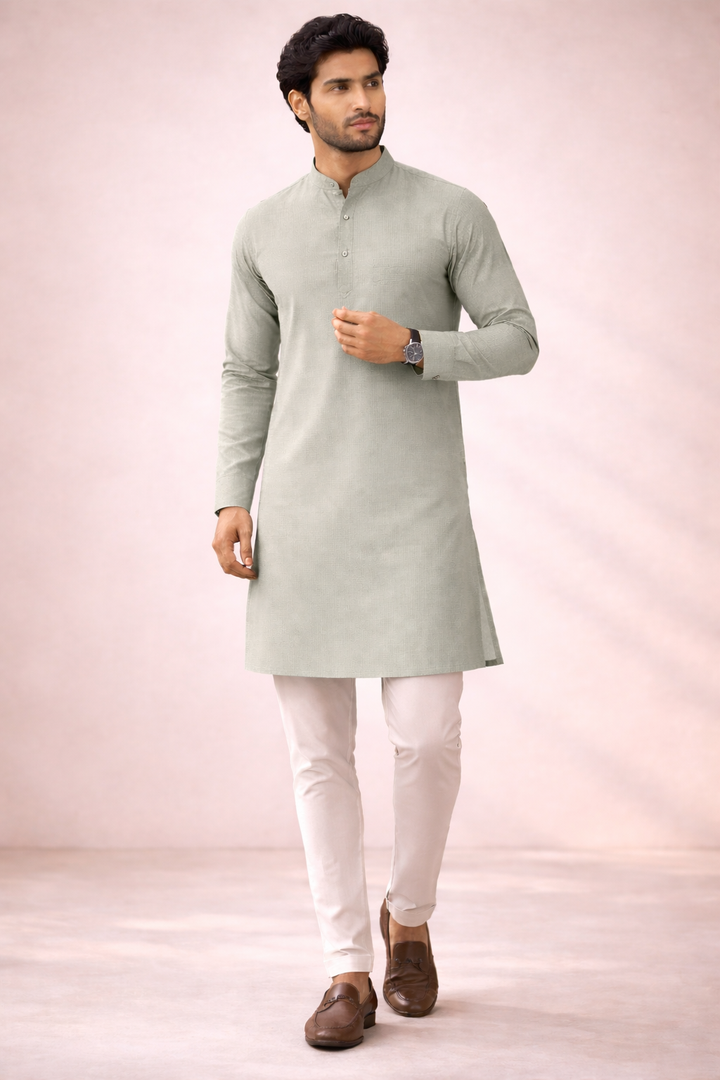 Premium Giza Cotton Fabric Sherwined Light for Kurta Pajama (58 Inch Width) Per Meter