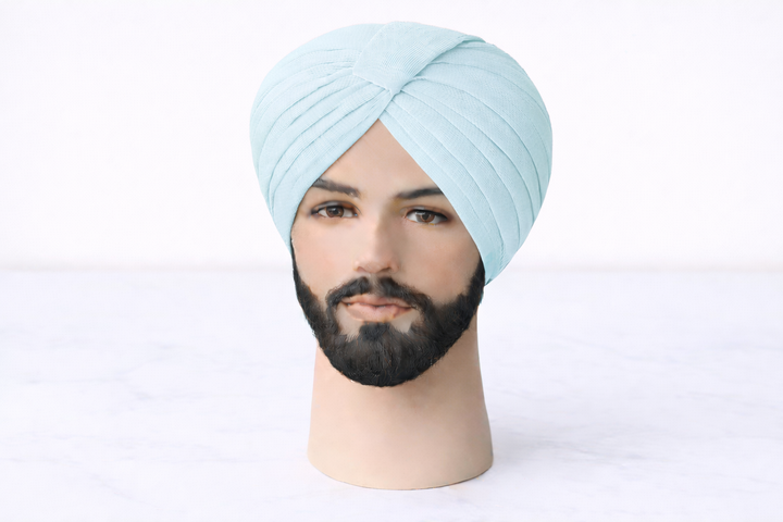 Snow Blue Turban Fabric (Pagdi Cloth)