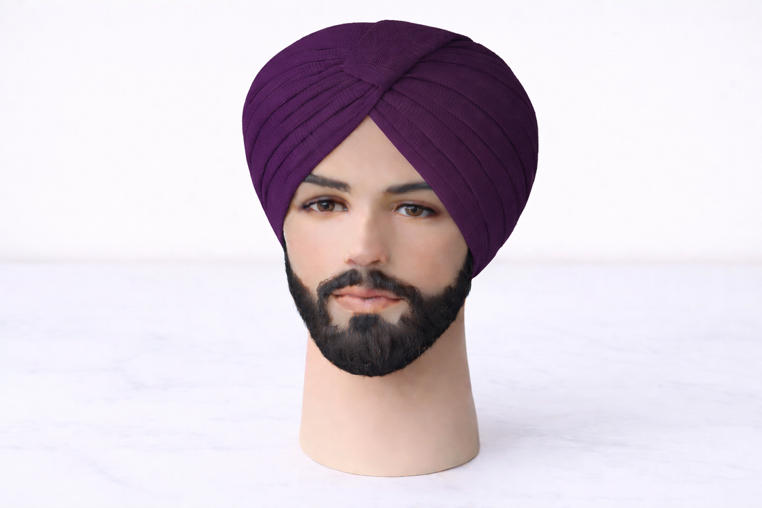 Sugar Plum Turban Fabric (Pagdi Cloth)