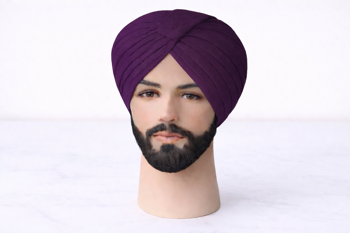 Sugar Plum Turban Fabric (Pagdi Cloth)