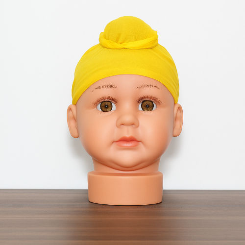 Yellow Cotton Tani Patka for Kids – Soft Sikh Head Scarf